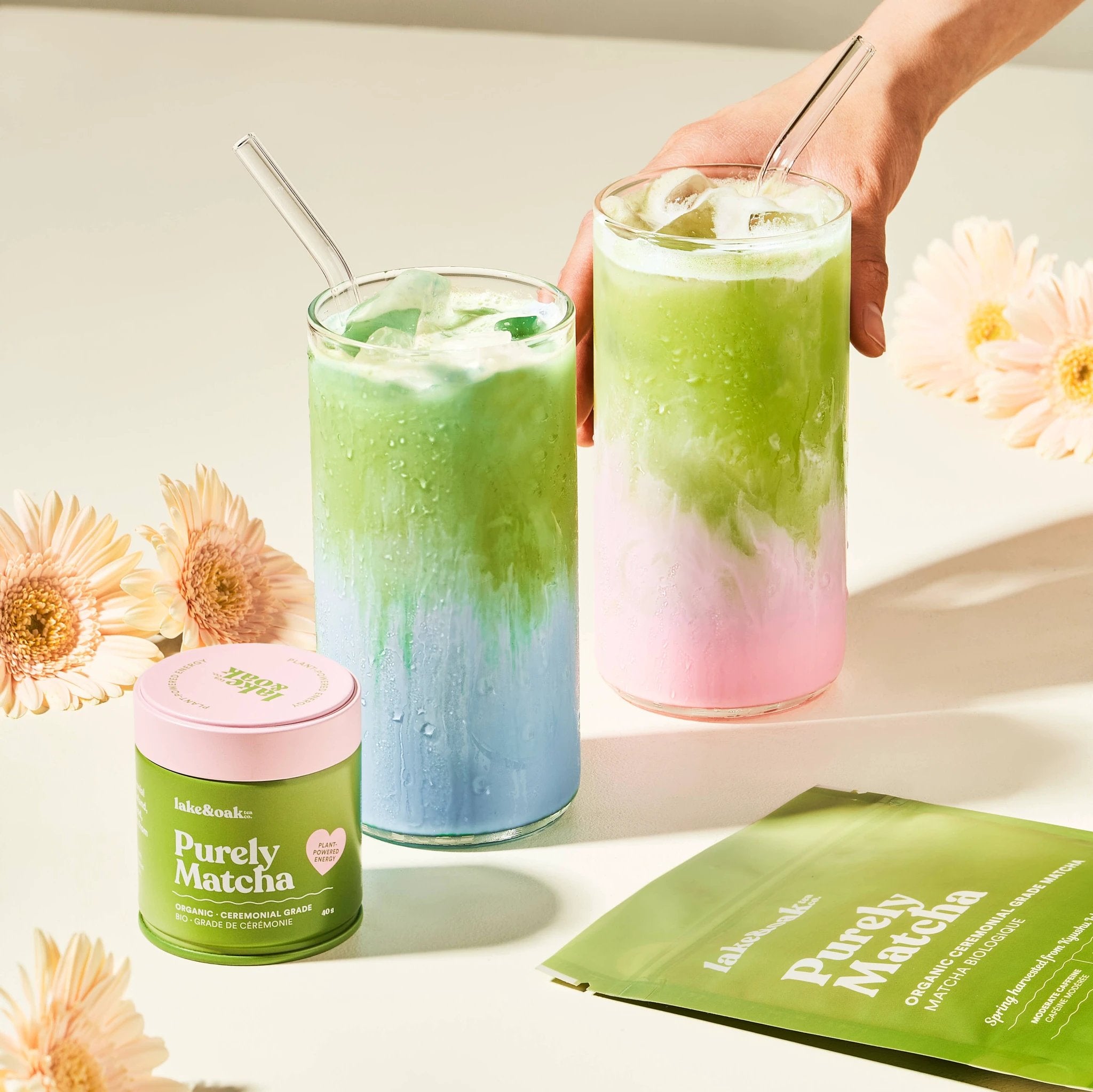 Lake & Oak Tea Co. - Purely Matcha - Organic Ceremonial Grade Matcha - Pouch - 50 servings by Lake & Oak Tea Co.
