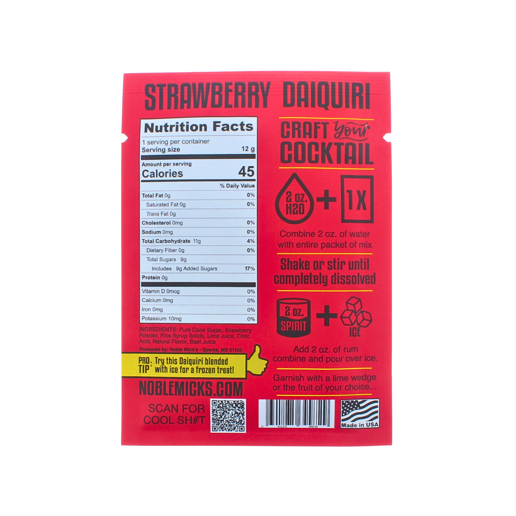 Strawberry Daiquiri Single-Serve Craft Cocktail