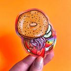 Boss Dotty Paper Co. - Everything Bagel with Holographic Lox Sticker by Boss Dotty Paper Co.