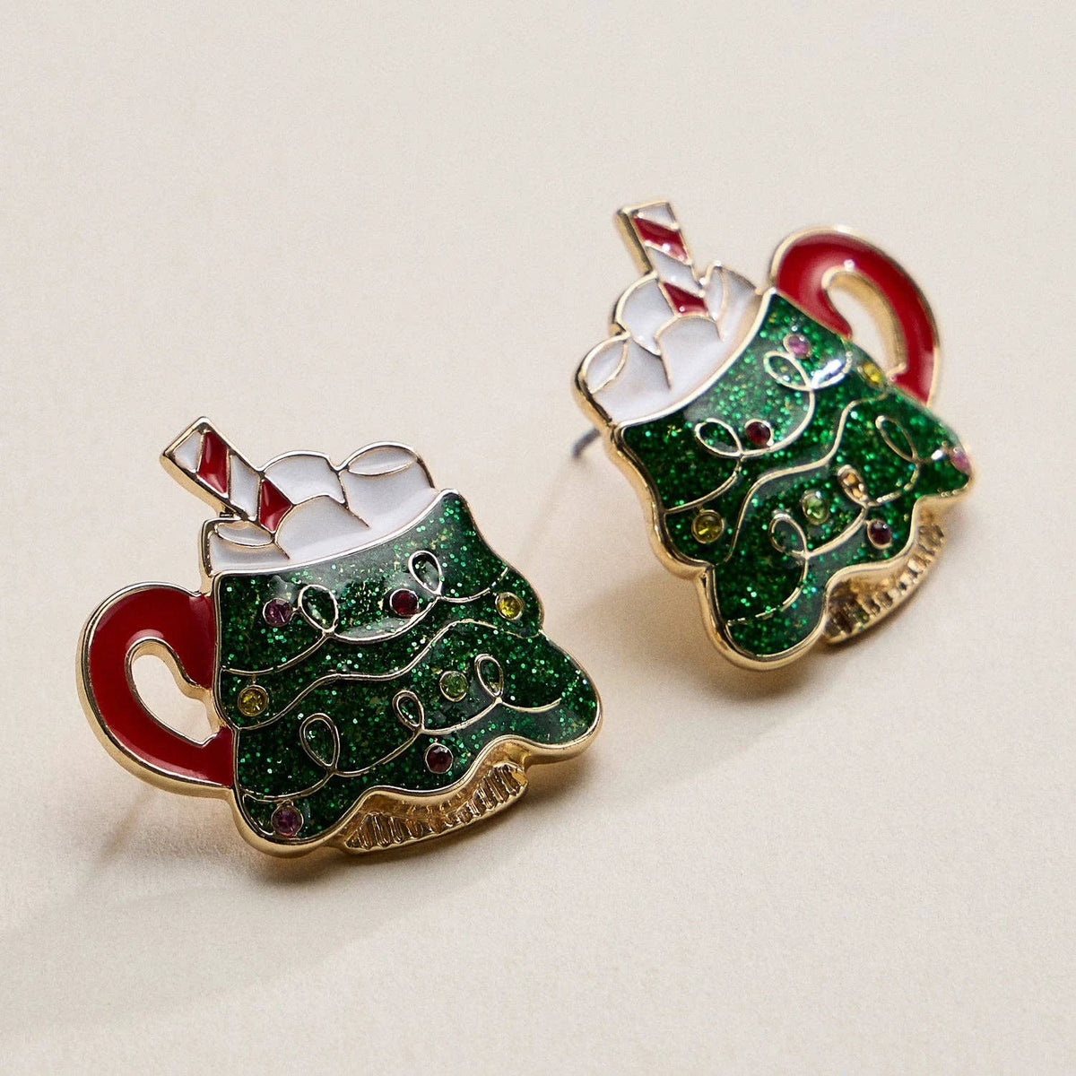 Christmas Tree Mug Stud Earrings by Frem