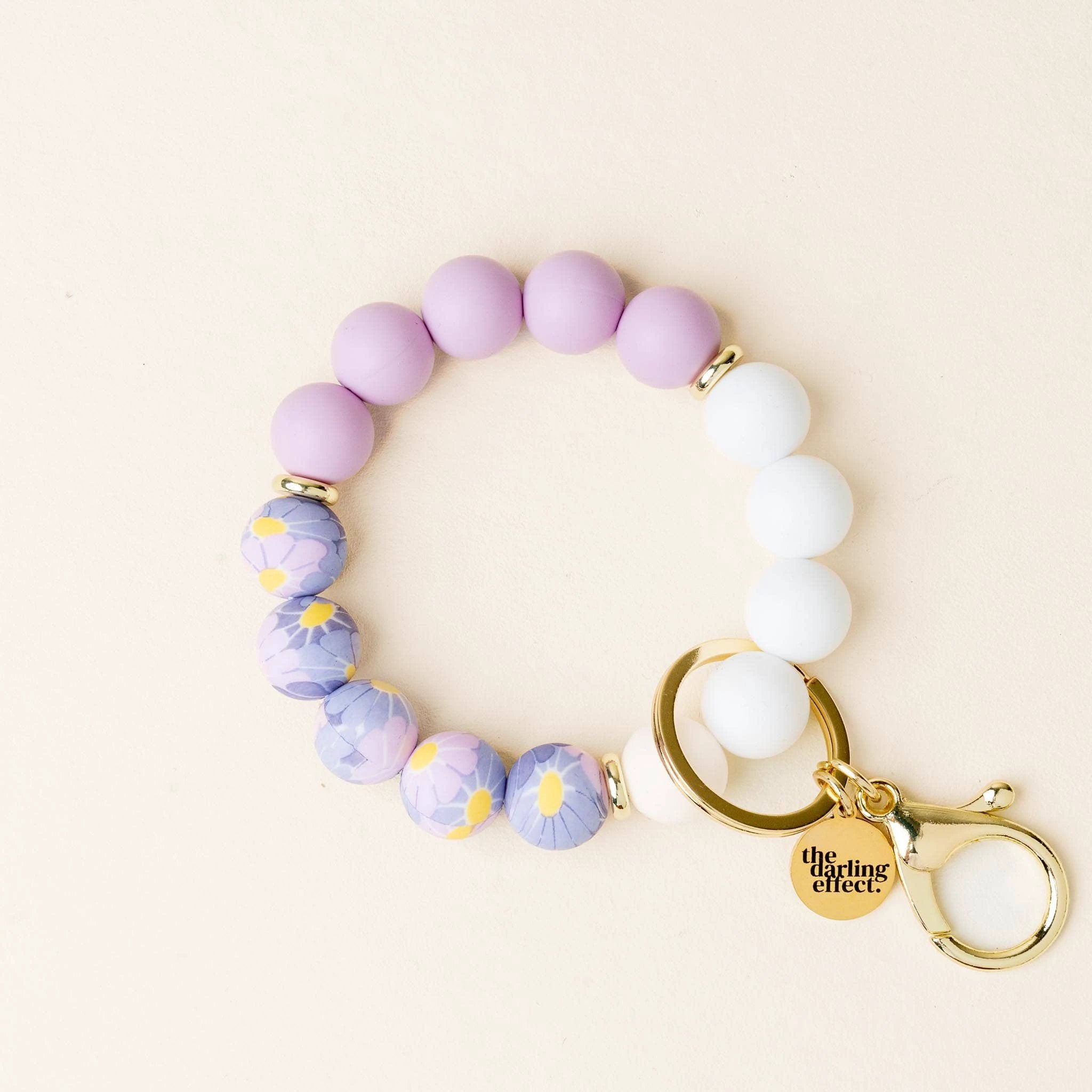 The Darling Effect - Hands-Free Keychain Wristlet-Lilac Bloom by The Darling Effect
