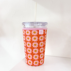 Elle Nicole - Coffee Cup Cover - Boho Florals - Iced Drink Sleeve - Large / 24oz by Elle Nicole
