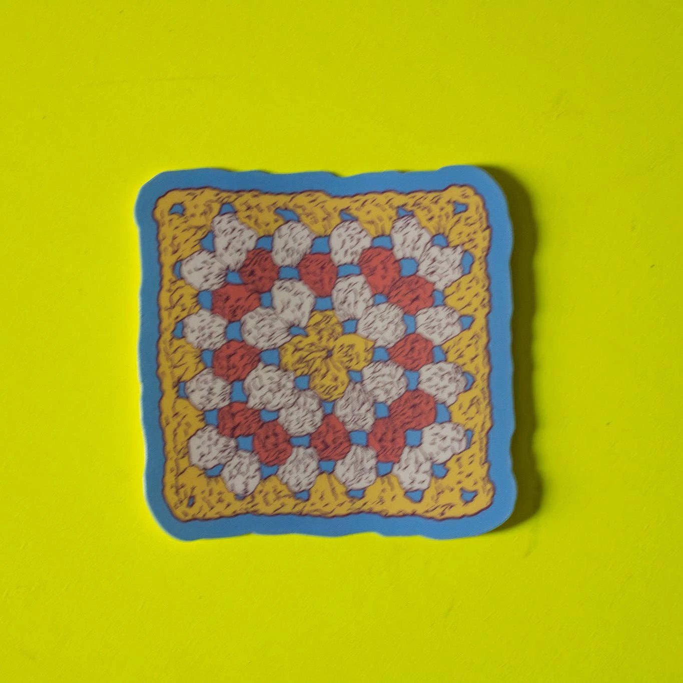 Doctor Scribble - Granny Square Vinyl Sticker by Doctor Scribble
