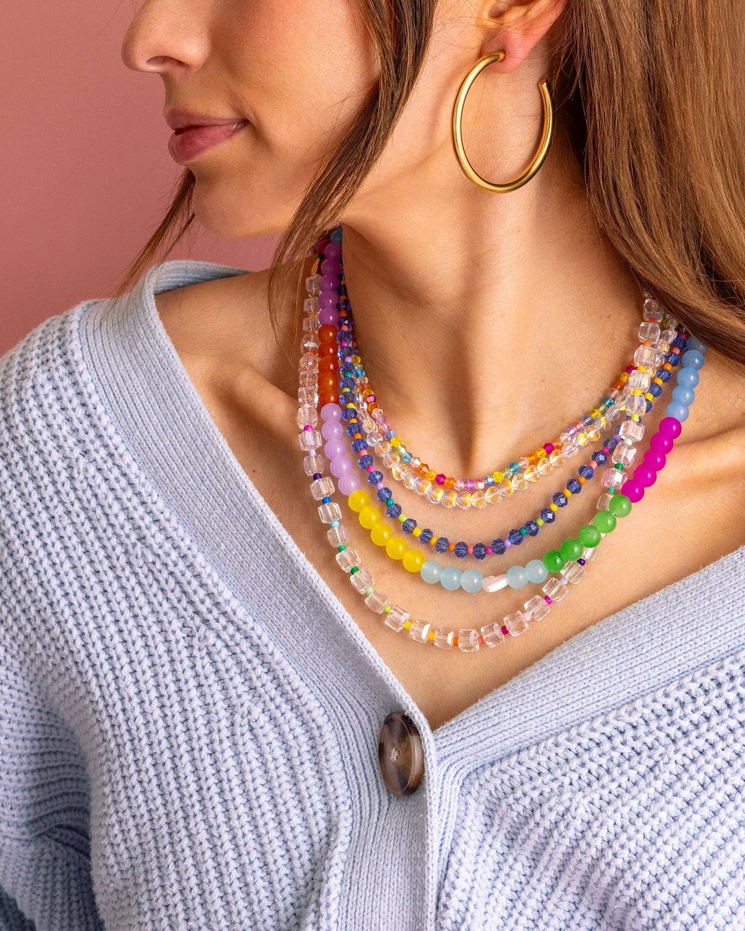 Taylor Elliott Designs - Beaded Necklace - Multi-Colored - Chloe by Taylor Elliott Designs