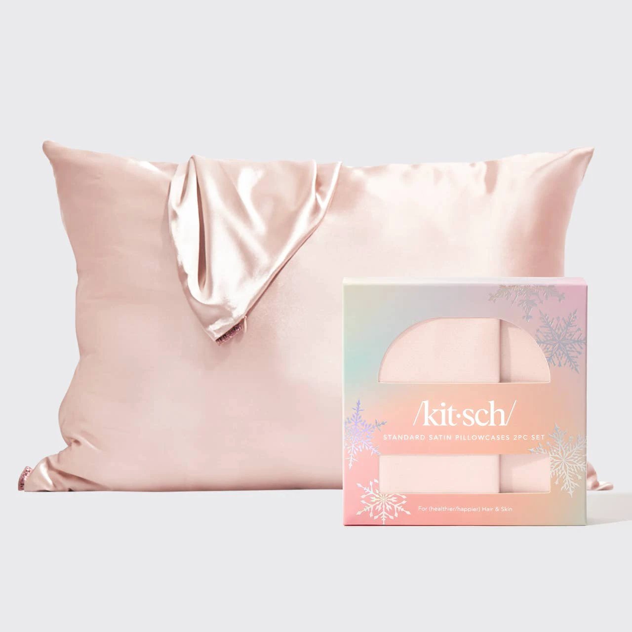 Holiday Standard Pillowcase 2pc - Blush by KITSCH