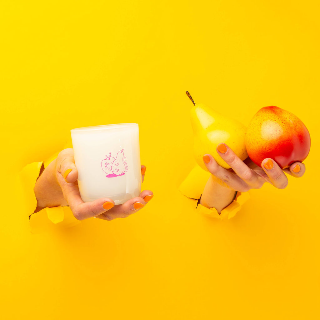 Milk Jar Candle Co. - Sunnyside - Pear & Nectarine Coconut Soy 8 oz Candle