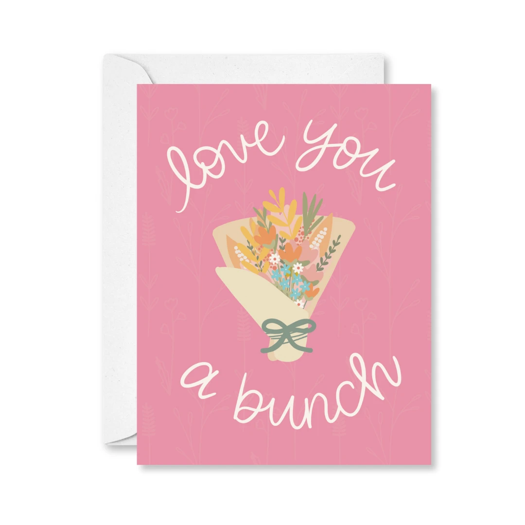 Created By Christine - Love You A Bunch Greeting Sticker Card by Created By Christine
