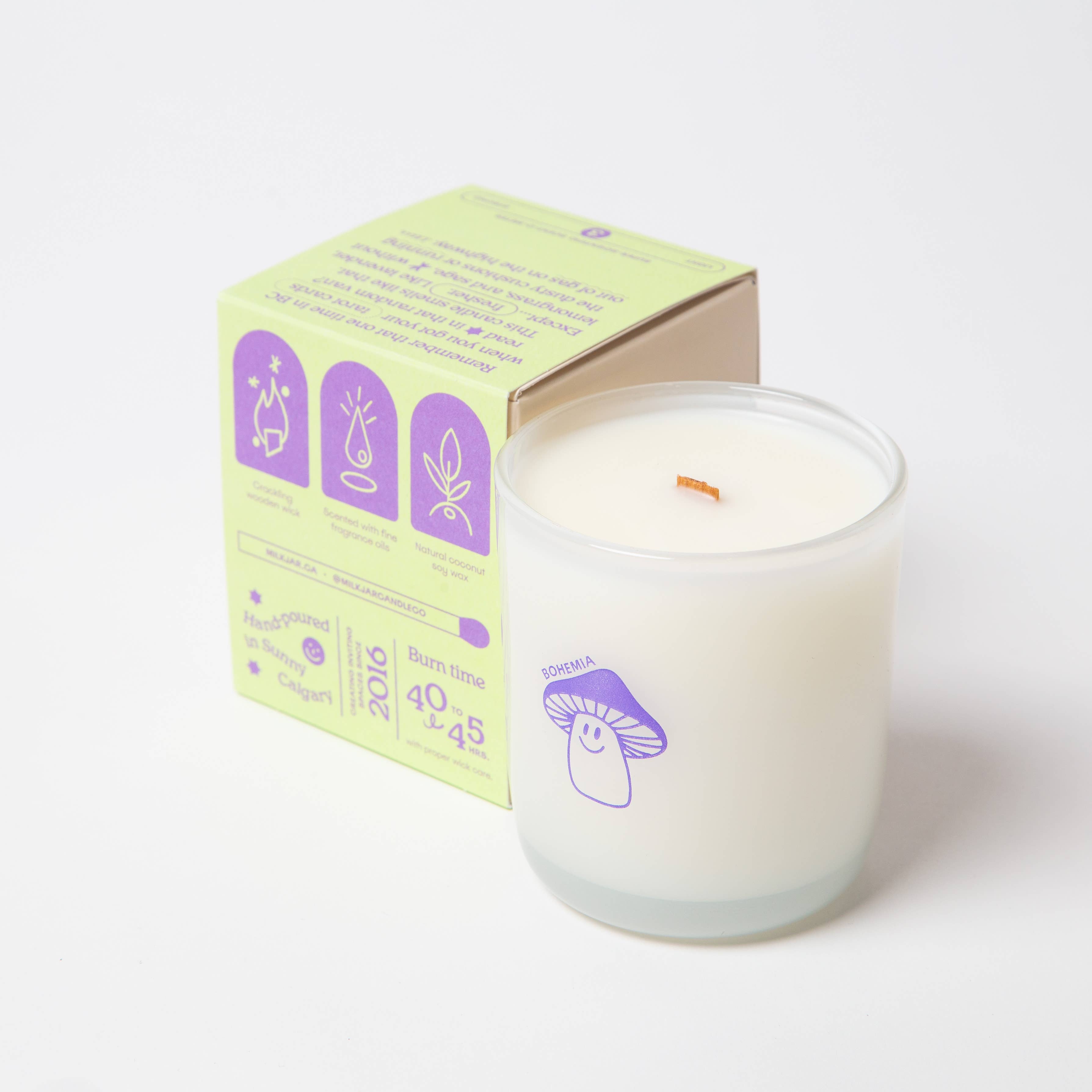 Milk Jar Candle Co. - Bohemia - Lemongrass, Lavender & Sage Coconut Soy 8oz Candle