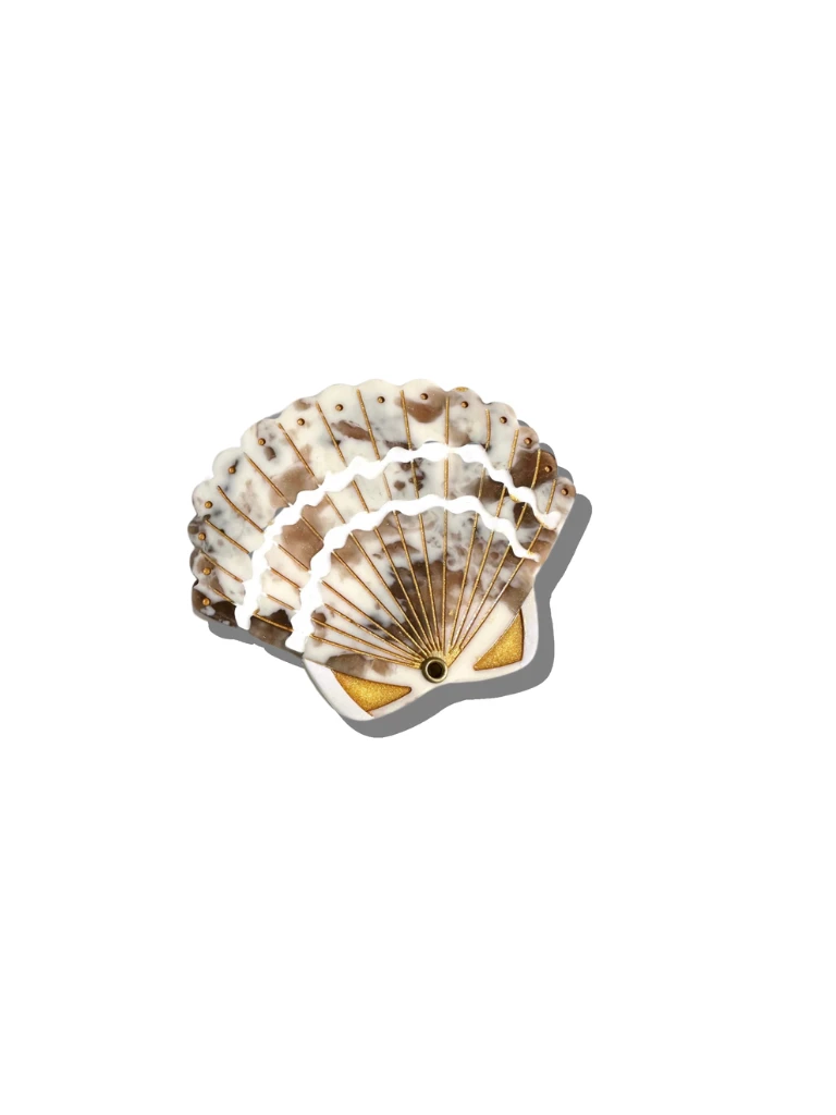 Solar Eclipse - Hand-painted Seashell Compact Mirror | Eco-Friendly by Solar Eclipse