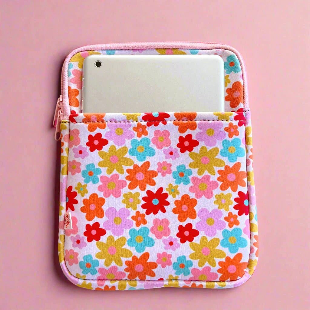 Elle Nicole - E-reader / Tablet Sleeve / Case / Book Sleeve - Retro Floral by Elle Nicole